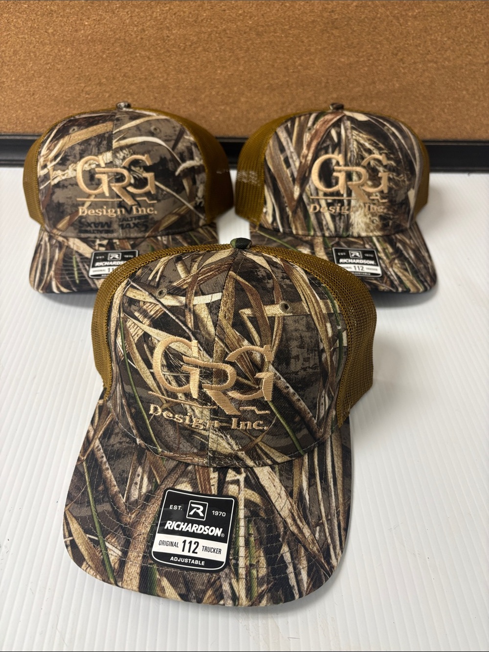 Men's Camo Trucker Hat - Brown/Olive